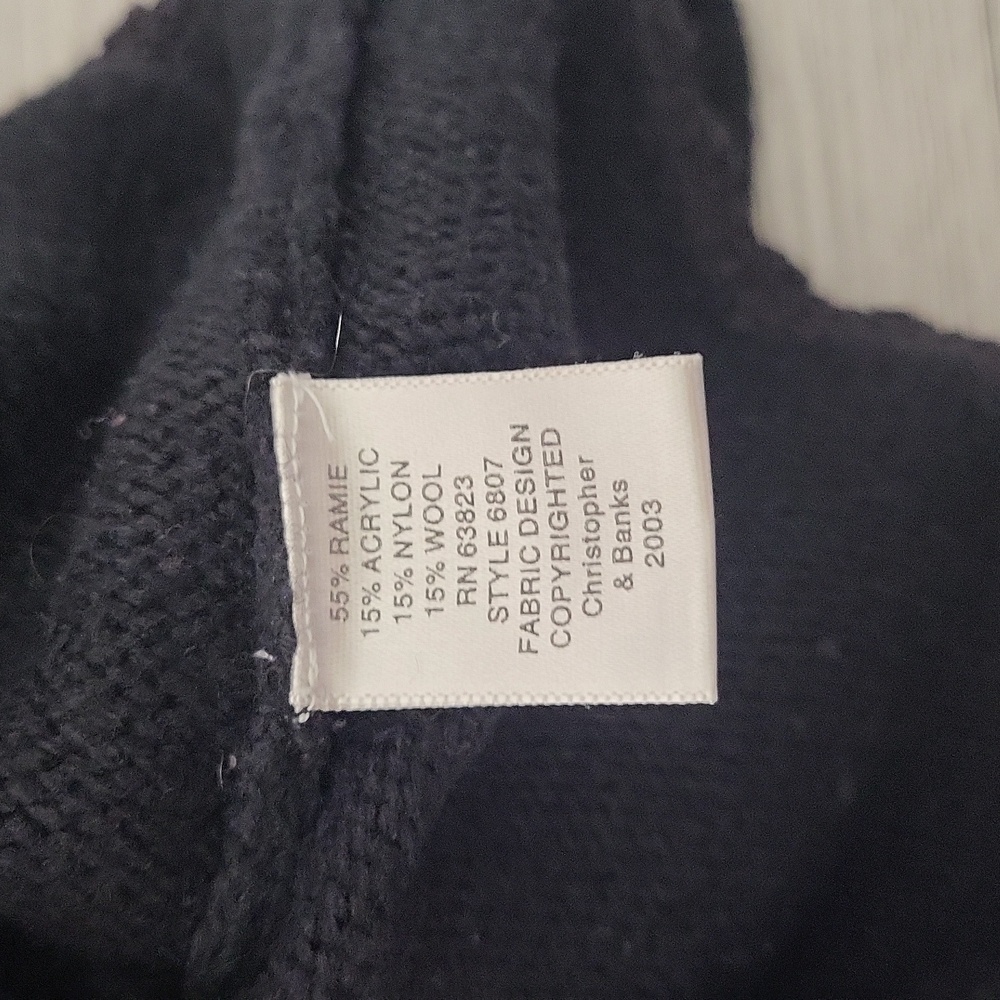 Christopher‎ & Banks Womens L Vintage Hand Embroidered Sweater Wool Grannycore - Picture 10 of 11